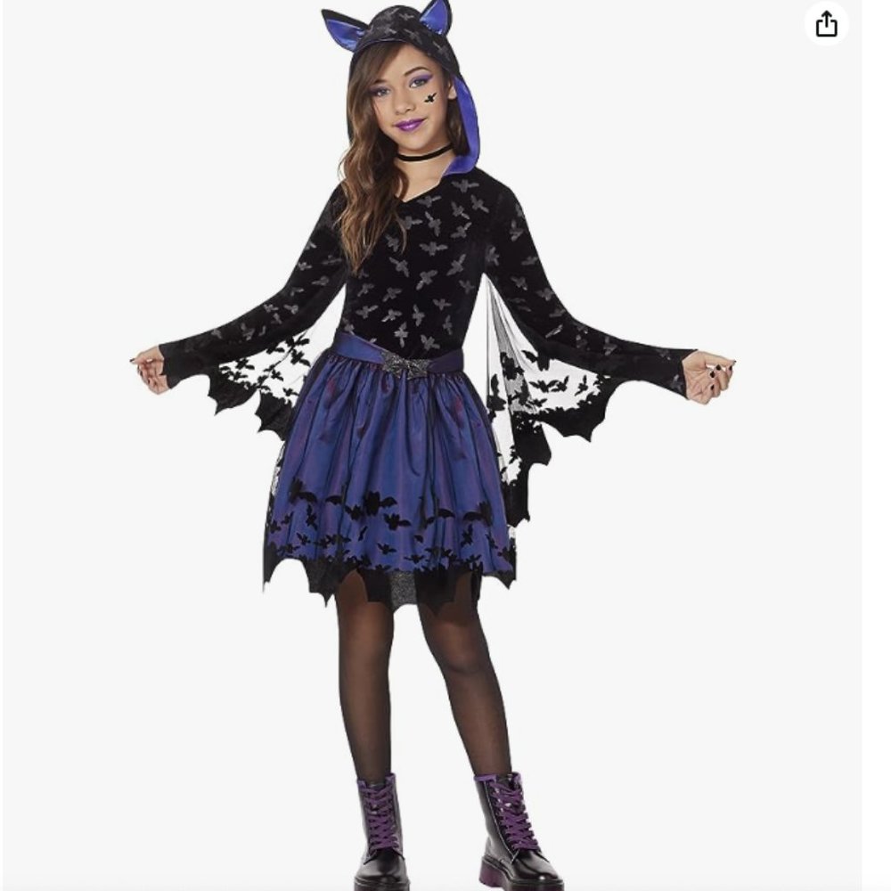 Spirit Halloween Kids Beautiful Bat Costume Size M